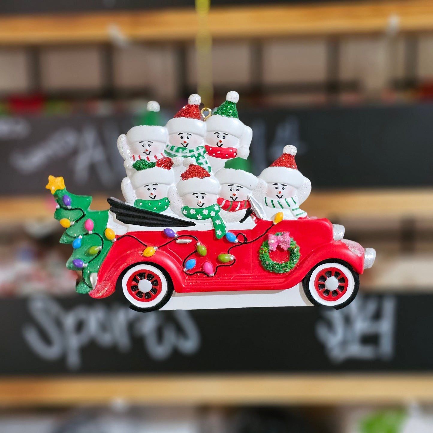 Red Car Family Ornament