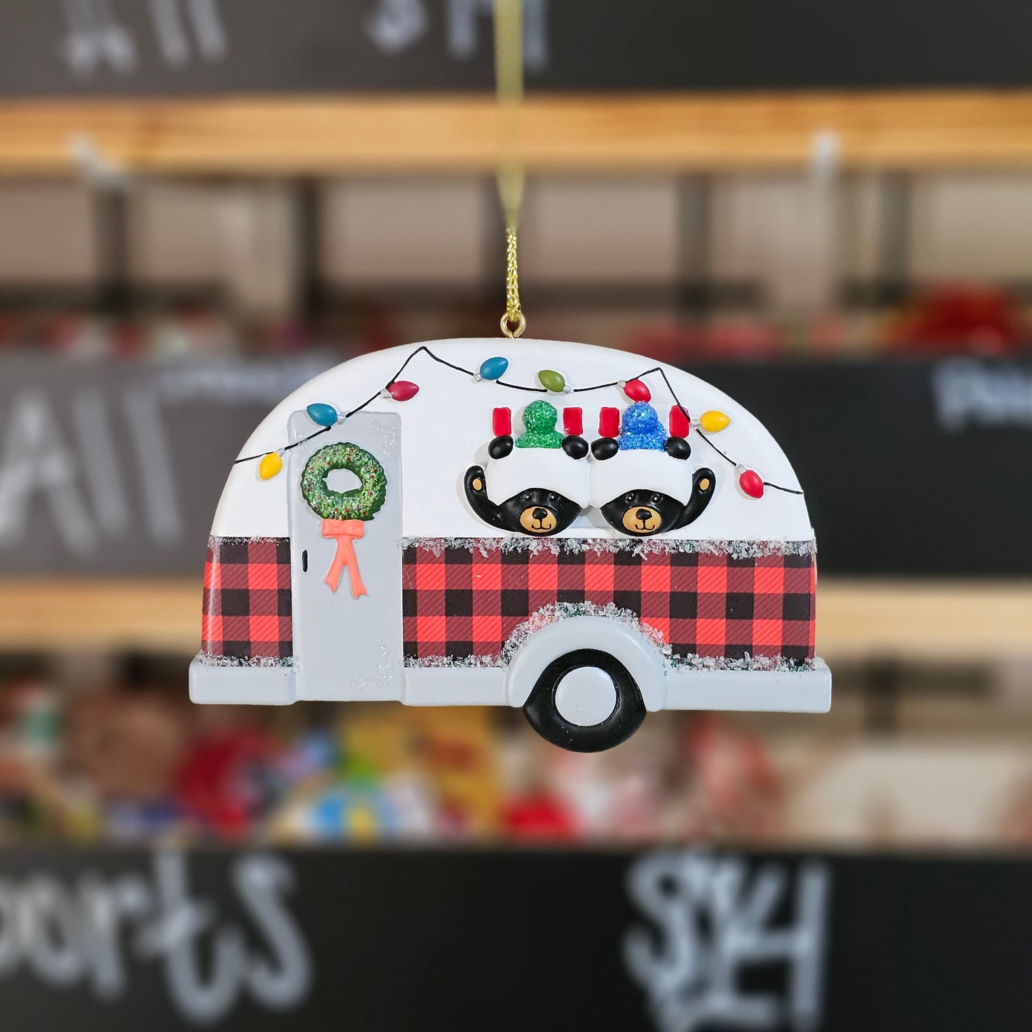 Bear Camper Family Ornament