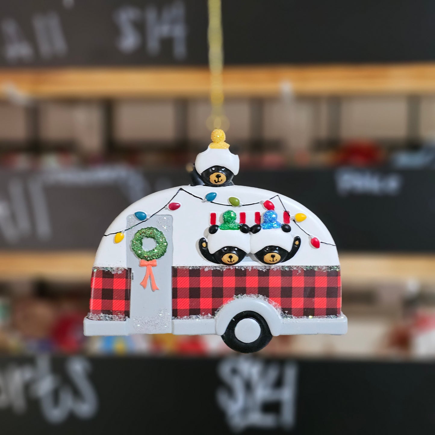 Bear Camper Family Ornament