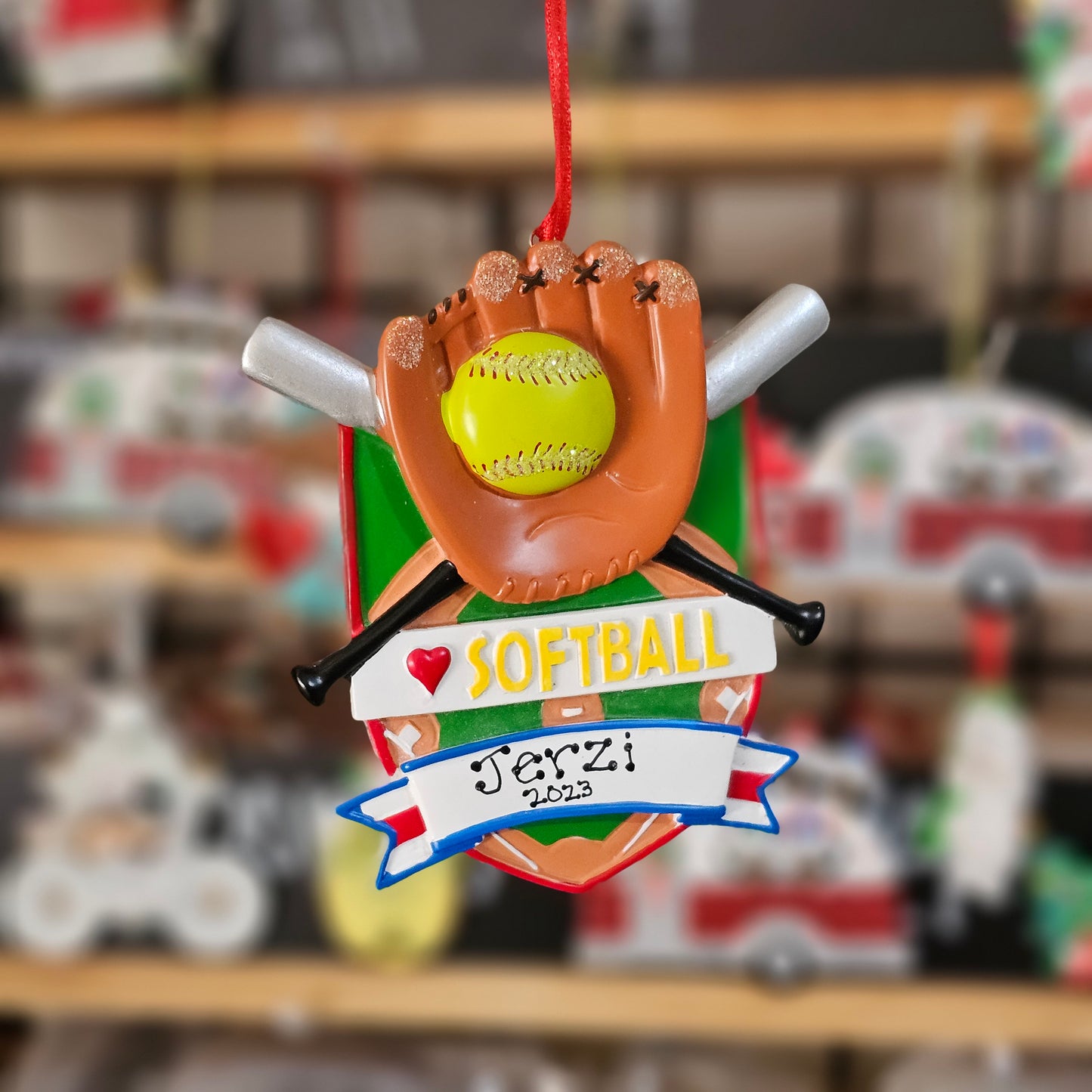 Softball Ornament