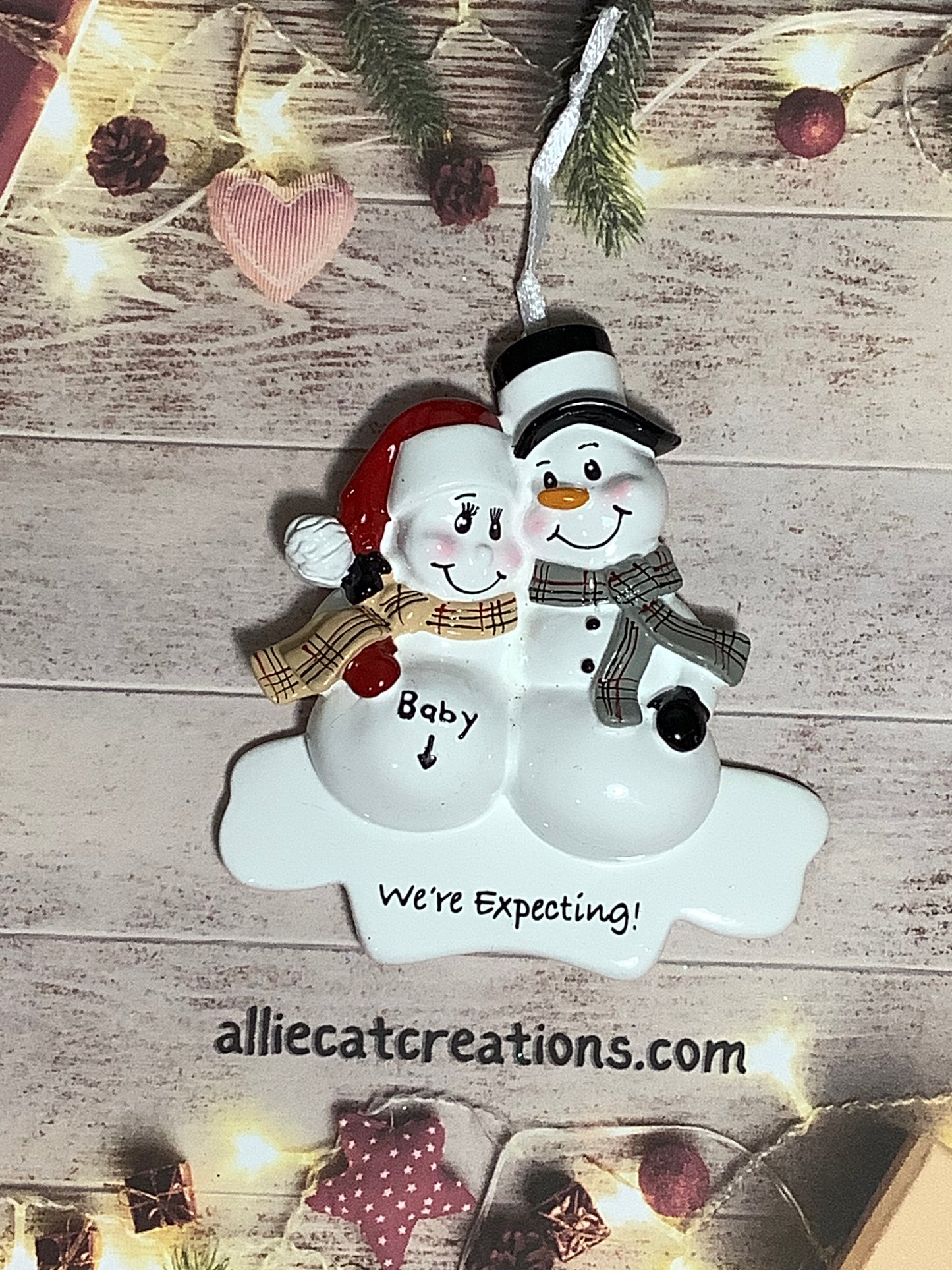 We're Expecting Snowmen Ornament