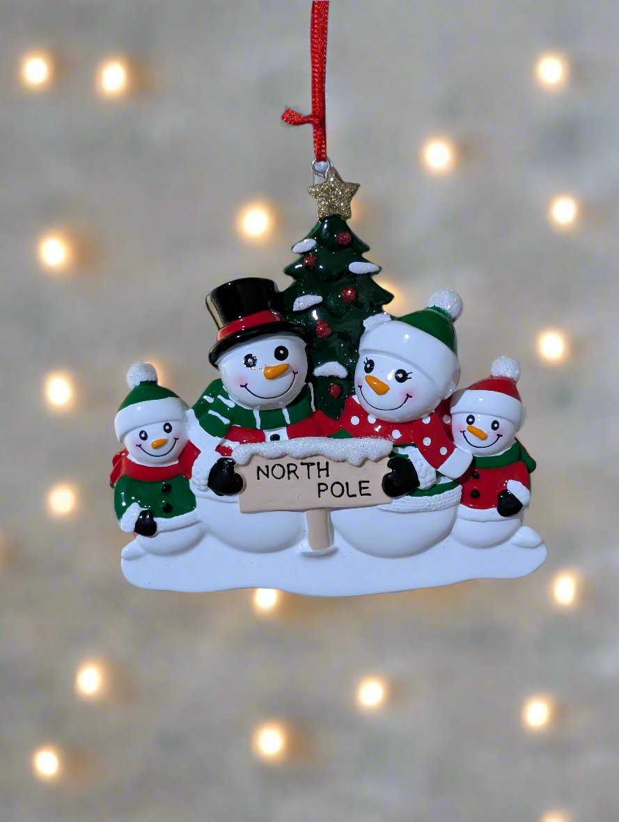 North Pole Family Family Ornament