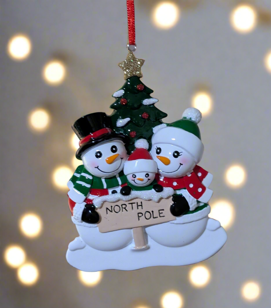 North Pole Family Family Ornament