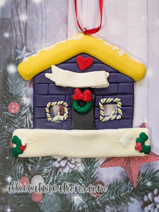 Purple House Ornament