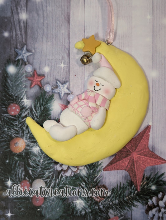 Baby on Moon Ornament