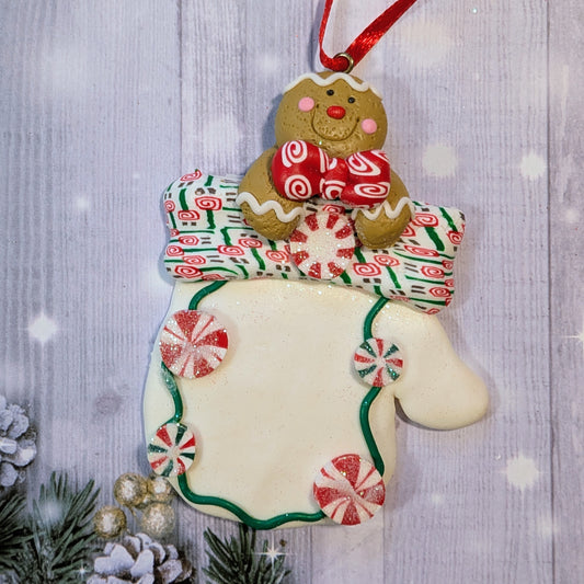 Gingerbread on Mitten Ornament