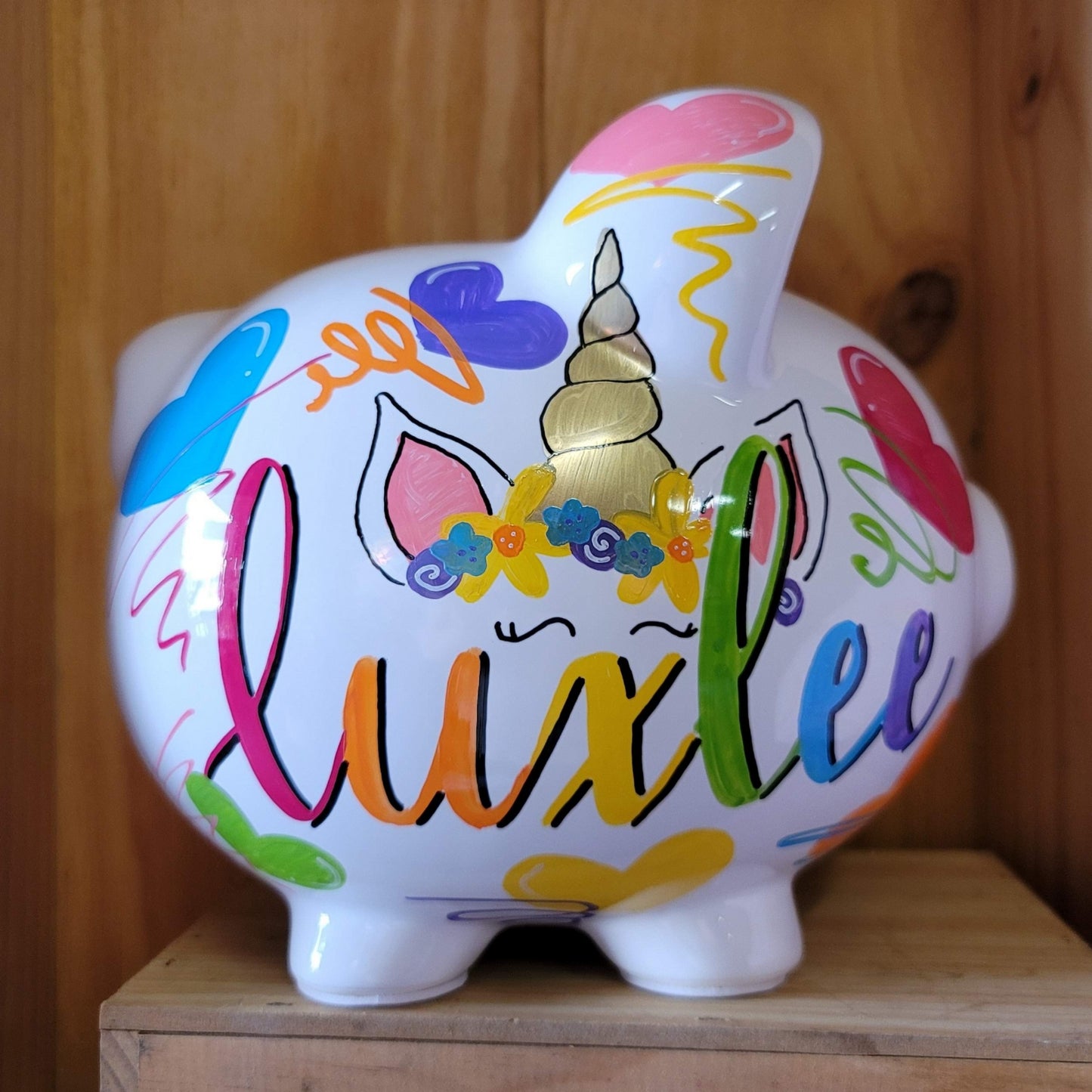 Rainbow Unicorn Piggy Bank