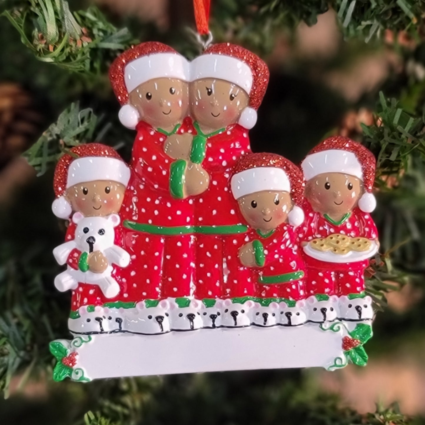 PolkaDot PJ Family Ornament