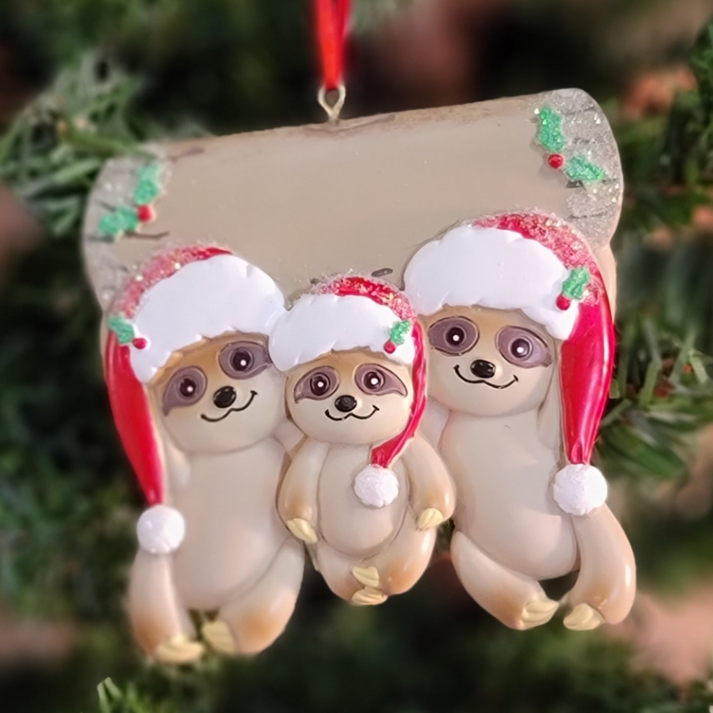 Sloth Family Ornament