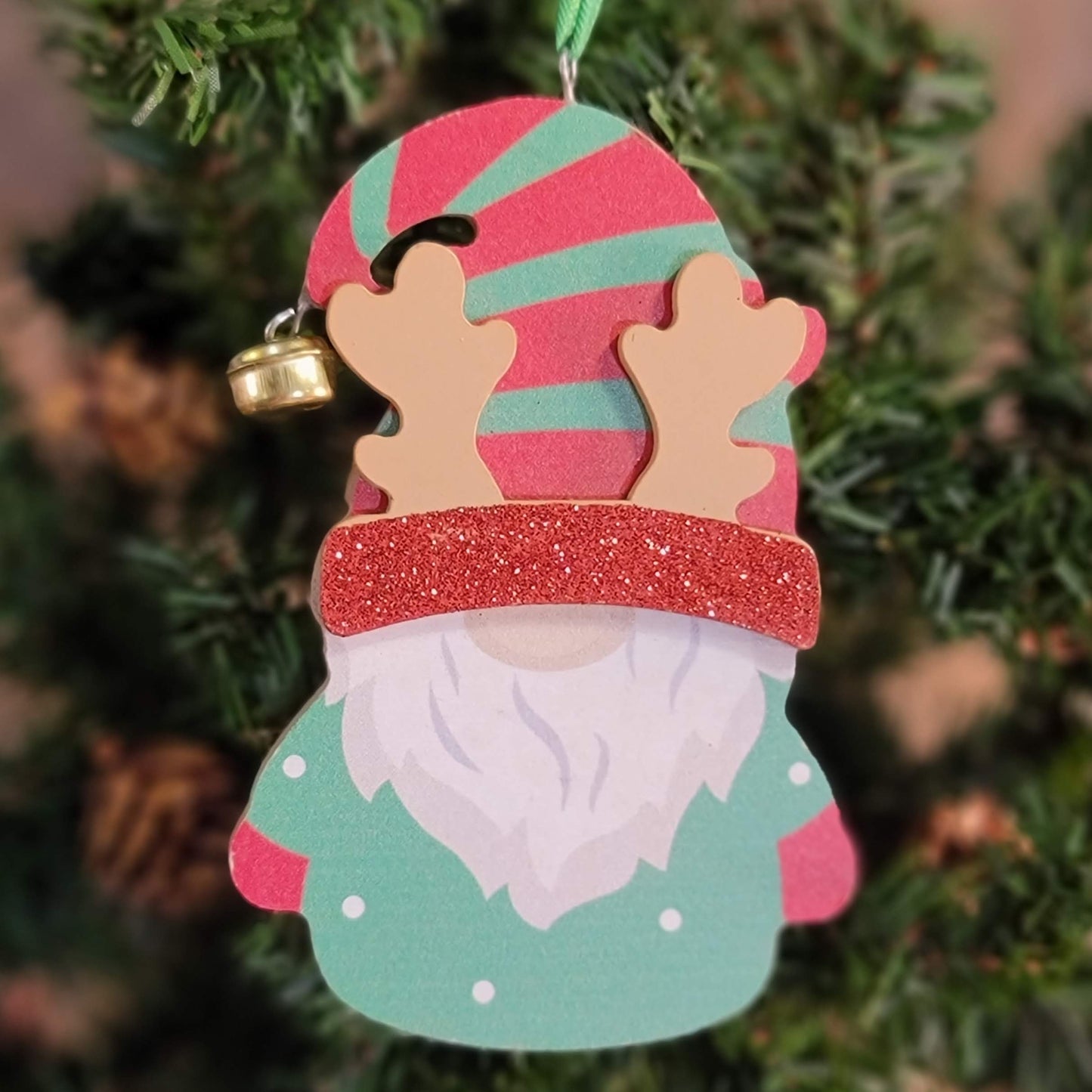 Wooden Gnome Ornament