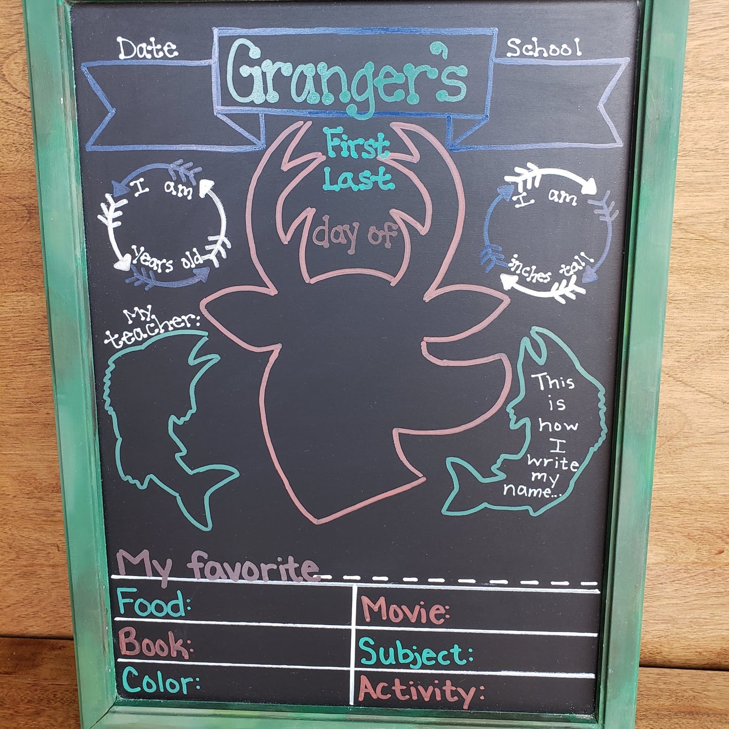 First/Last Day of School Chalkboard