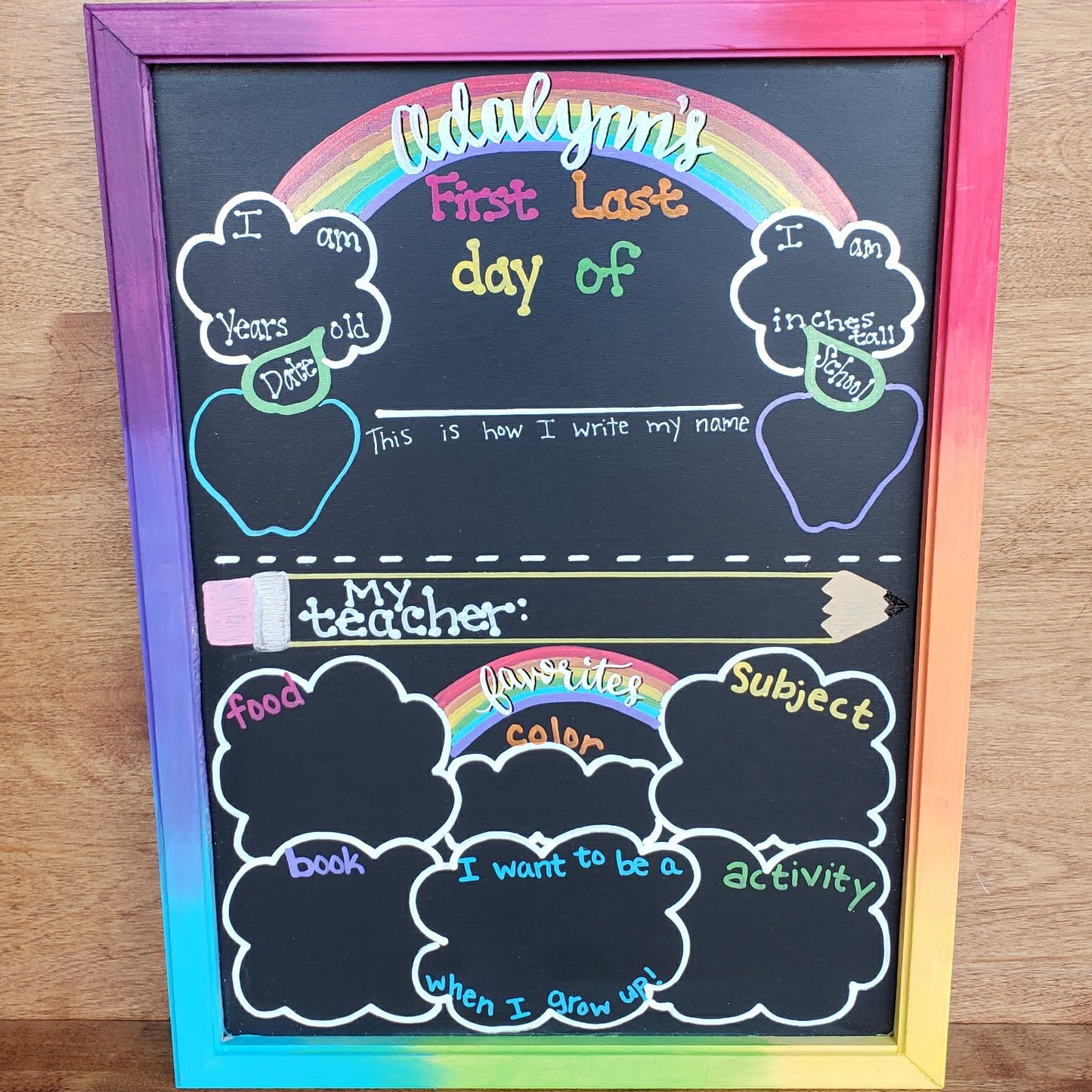 First/Last Day of School Chalkboard