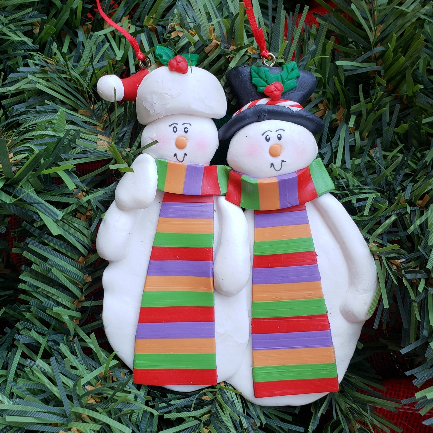 Grandma and Grandpa Scarf Ornament