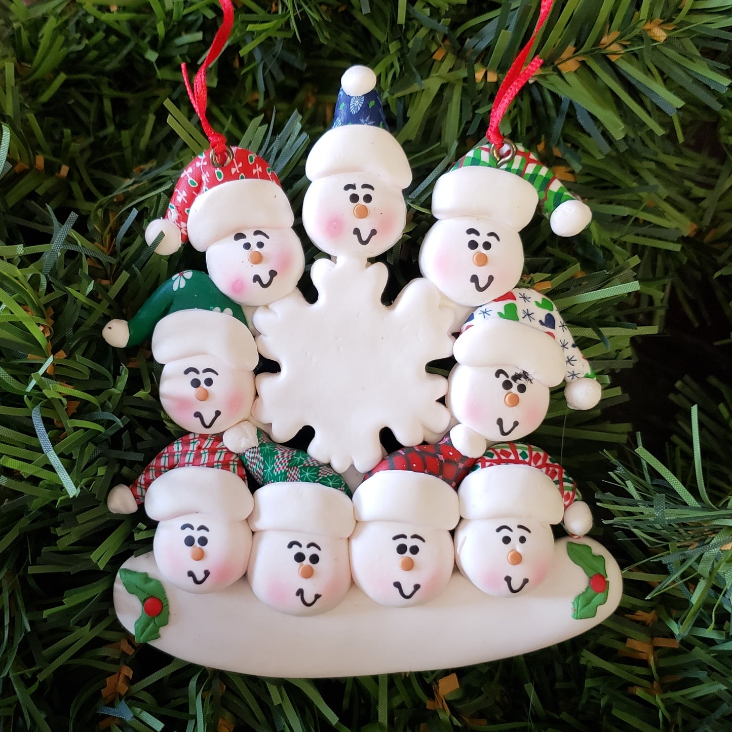 Snowman Heads Family Ornament