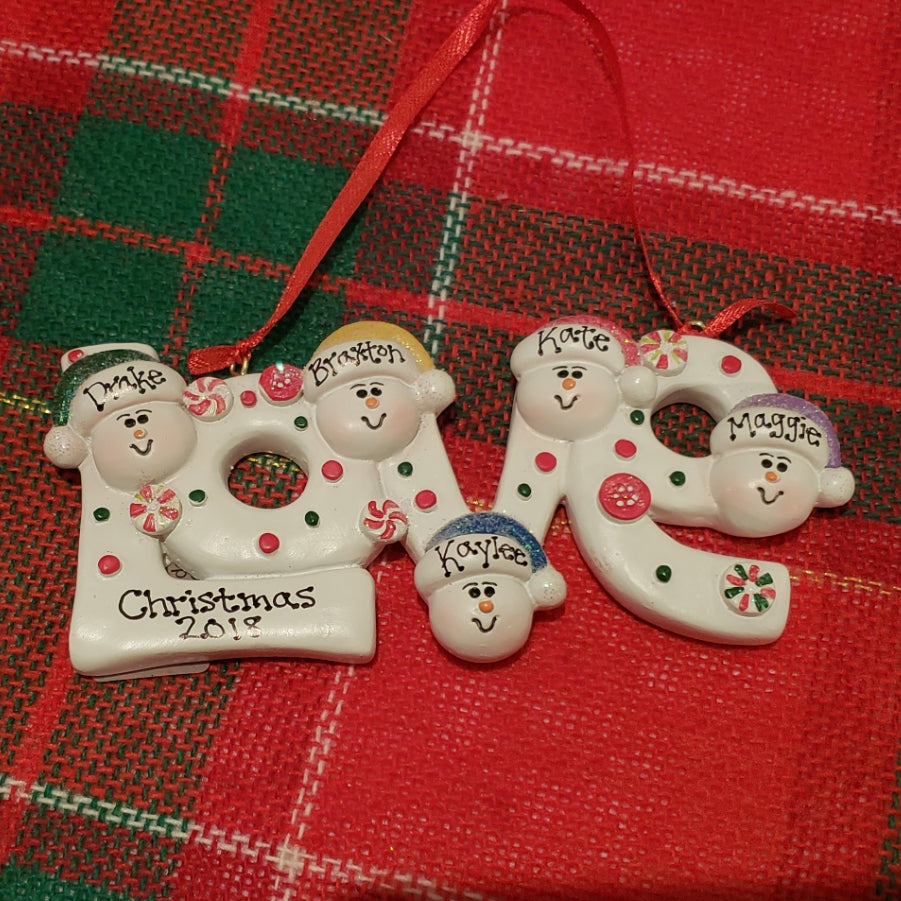 Love family ornament