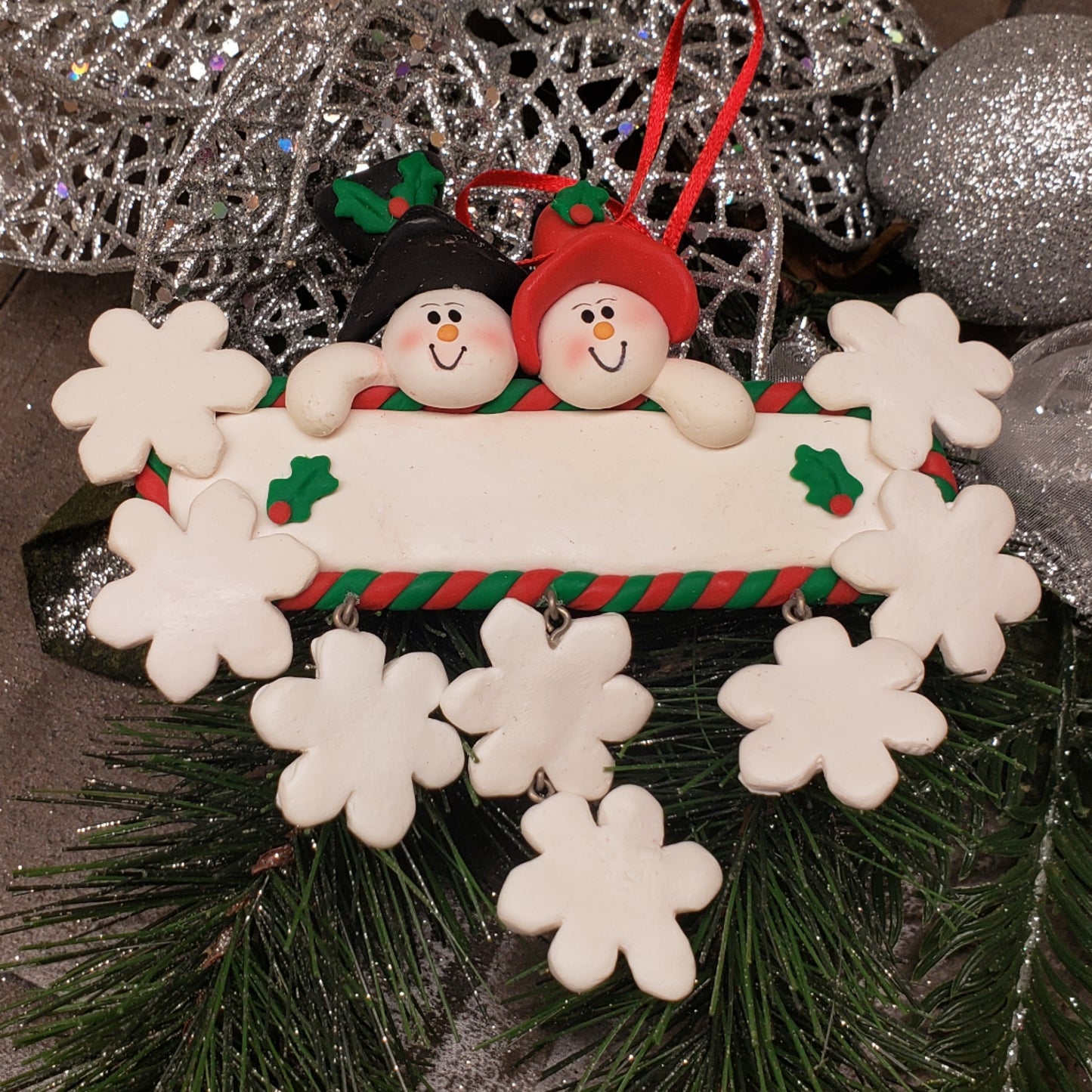 Dangling Snowflakes Family Ornament