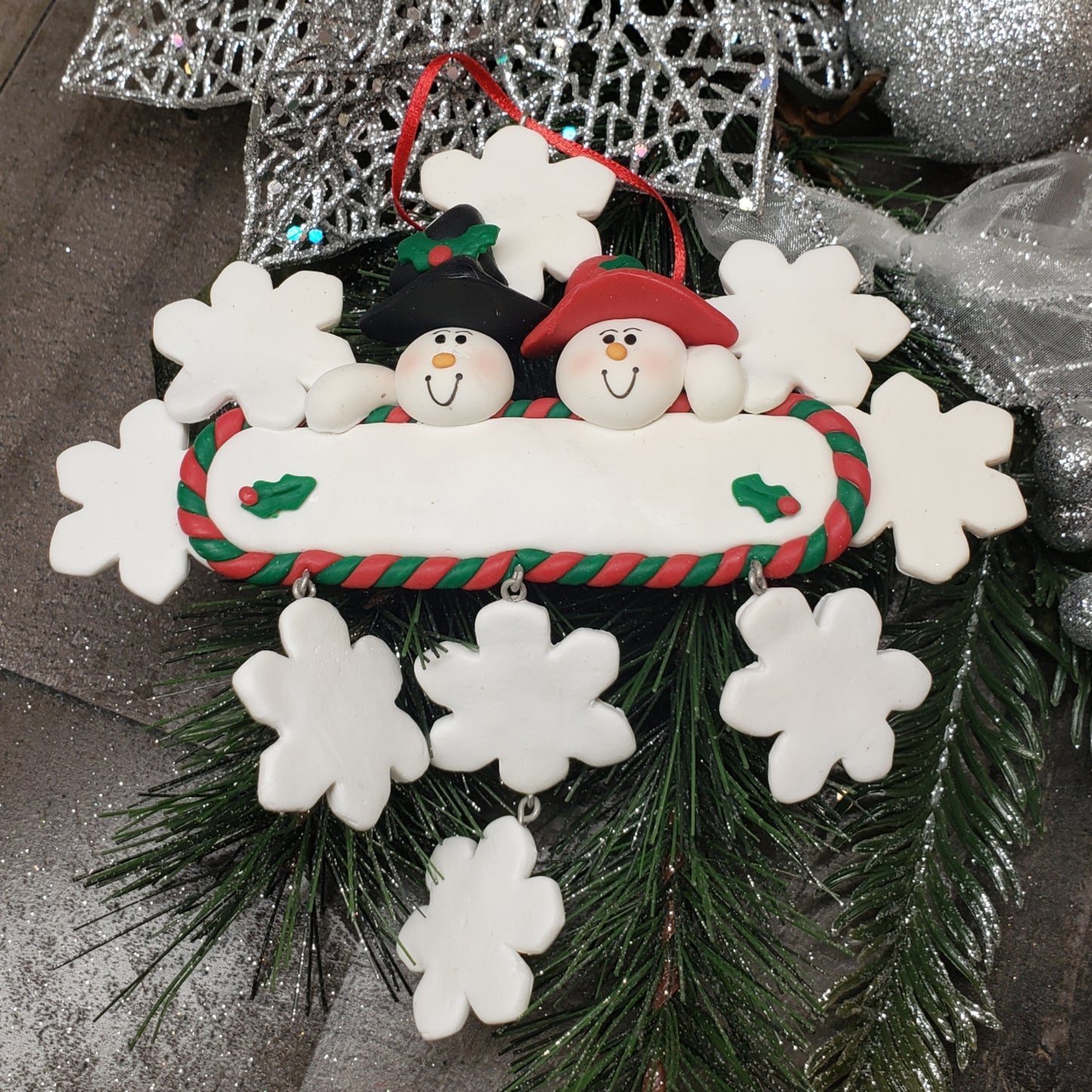 Dangling Snowflakes Family Ornament