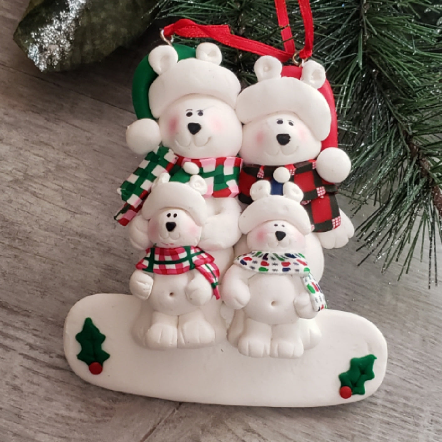 Polar Bear Family Ornament