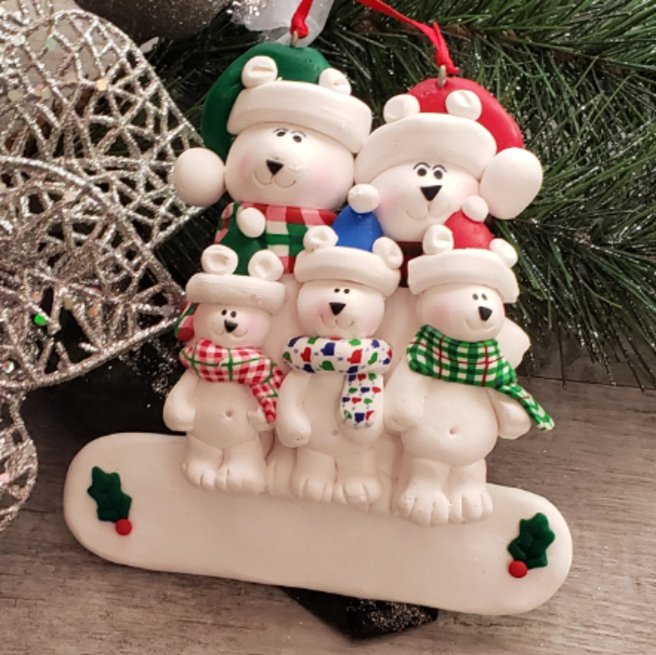 Polar Bear Family Ornament