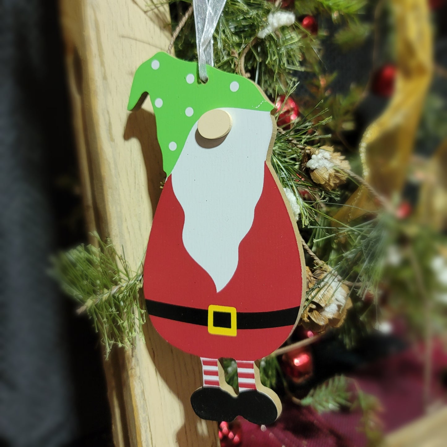Wooden Gnome Ornament