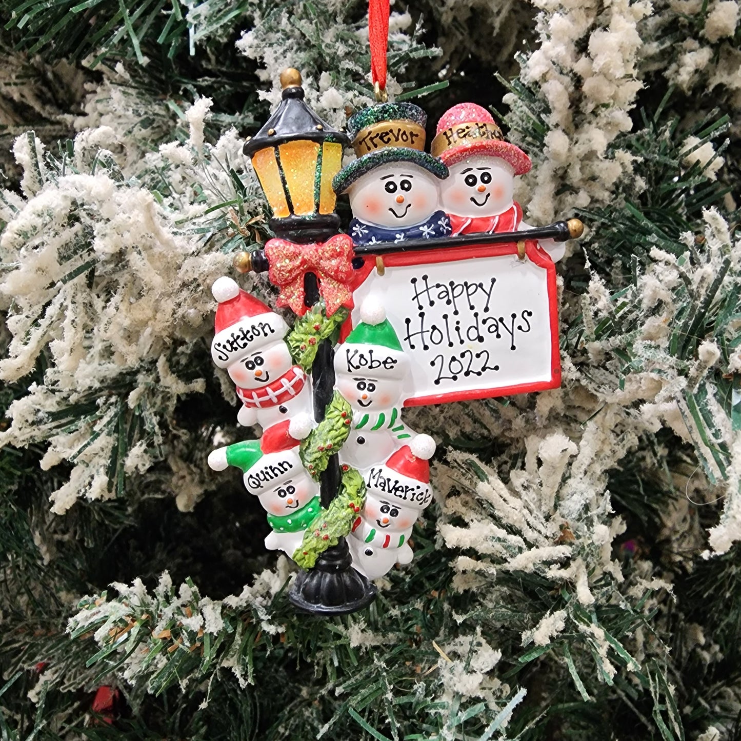 Lamp Post Family Ornament