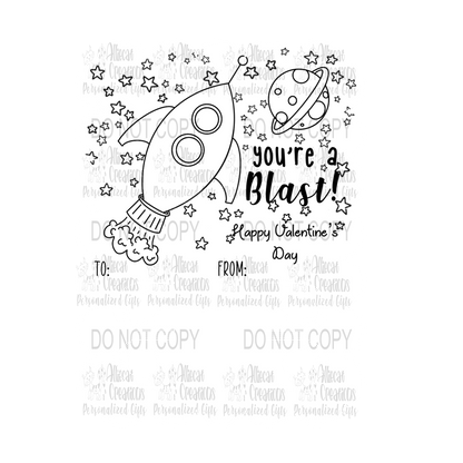 Space Color Me Valentine’s Day print and cut DIGITAL FILE