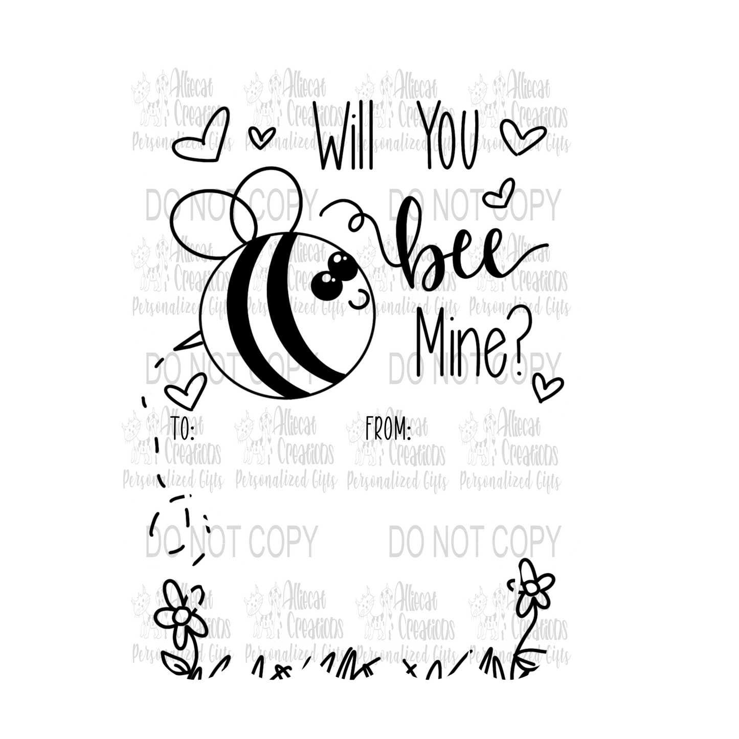 Cute Bugs Color Me Valentine’s Day print and cut DIGITAL FILE