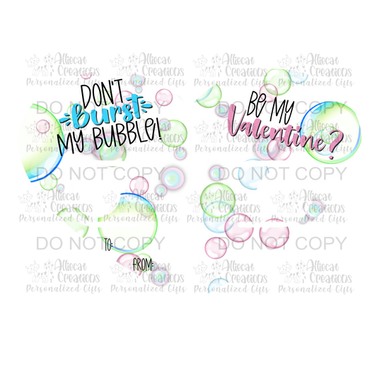 Bubbles Valentine’s Day print and cut DIGITAL FILE