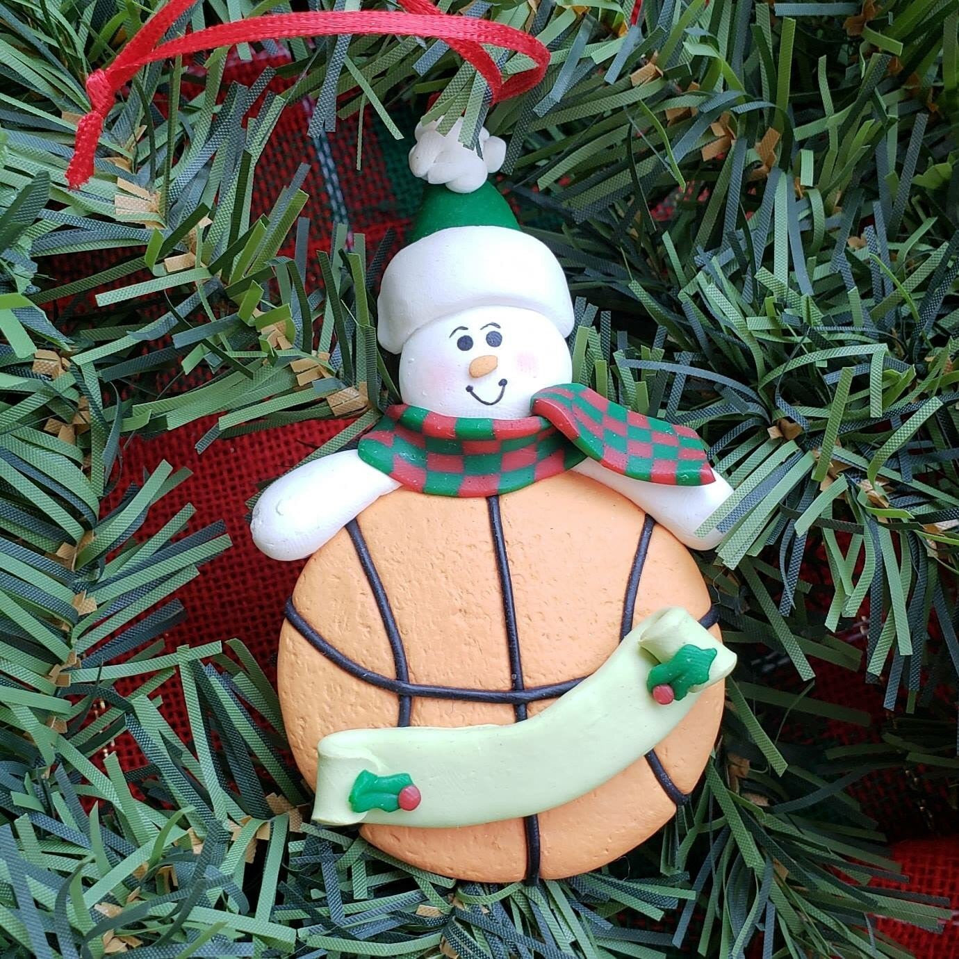 Snowman with Basketball Ornament