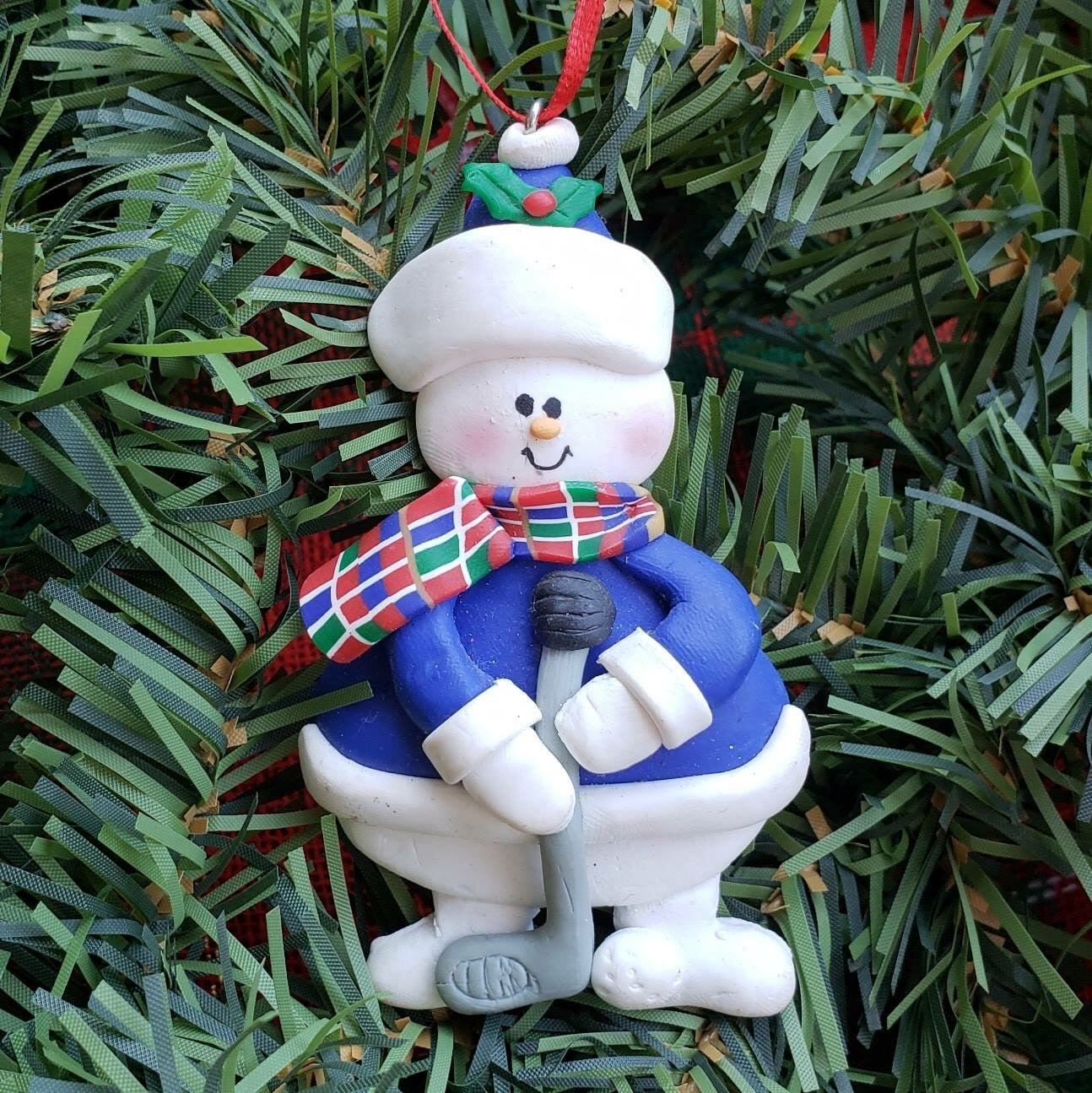 Snowman Golfer Ornament