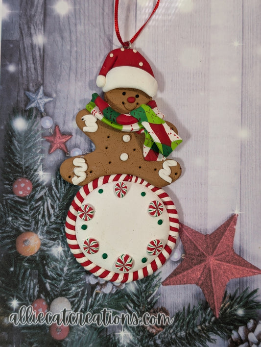 Gingerbread Kid on Candy Ornament