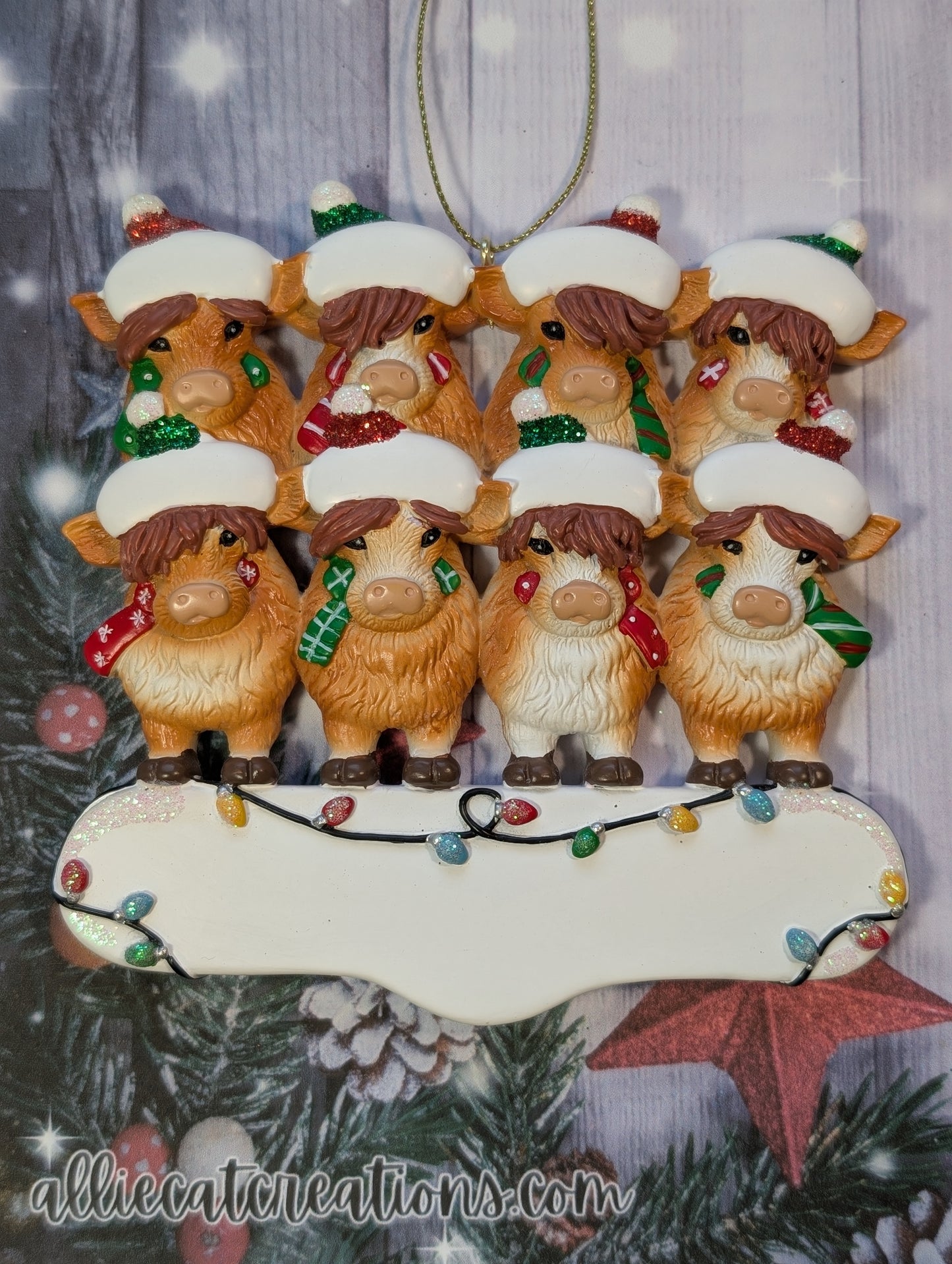 Highland Cow Family Ornament