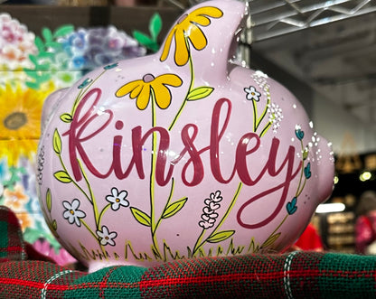 Whimsical Wildflowers Piggy
