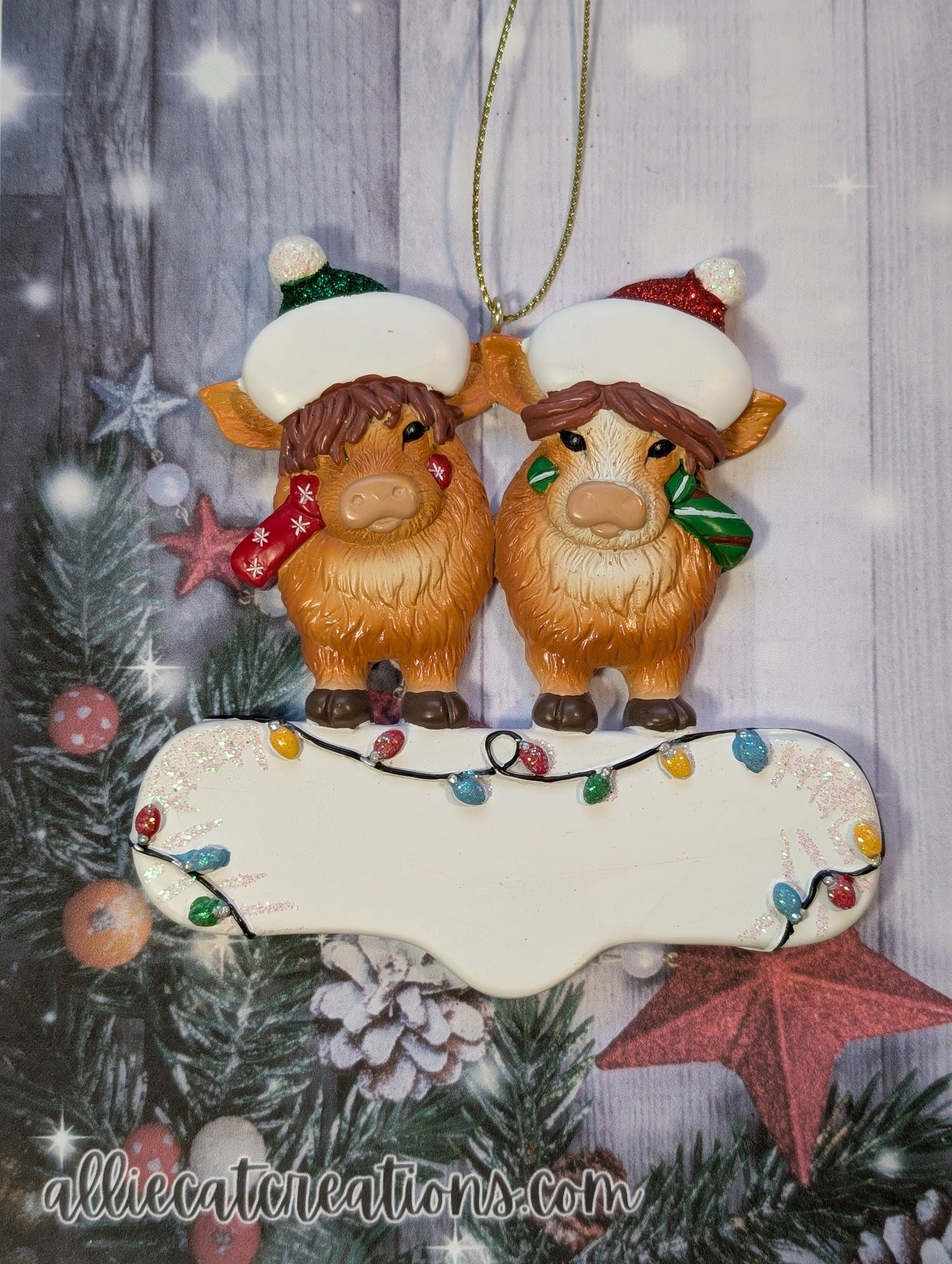 Highland Cow Family Ornament