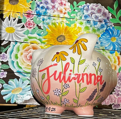 Whimsical Wildflowers Piggy