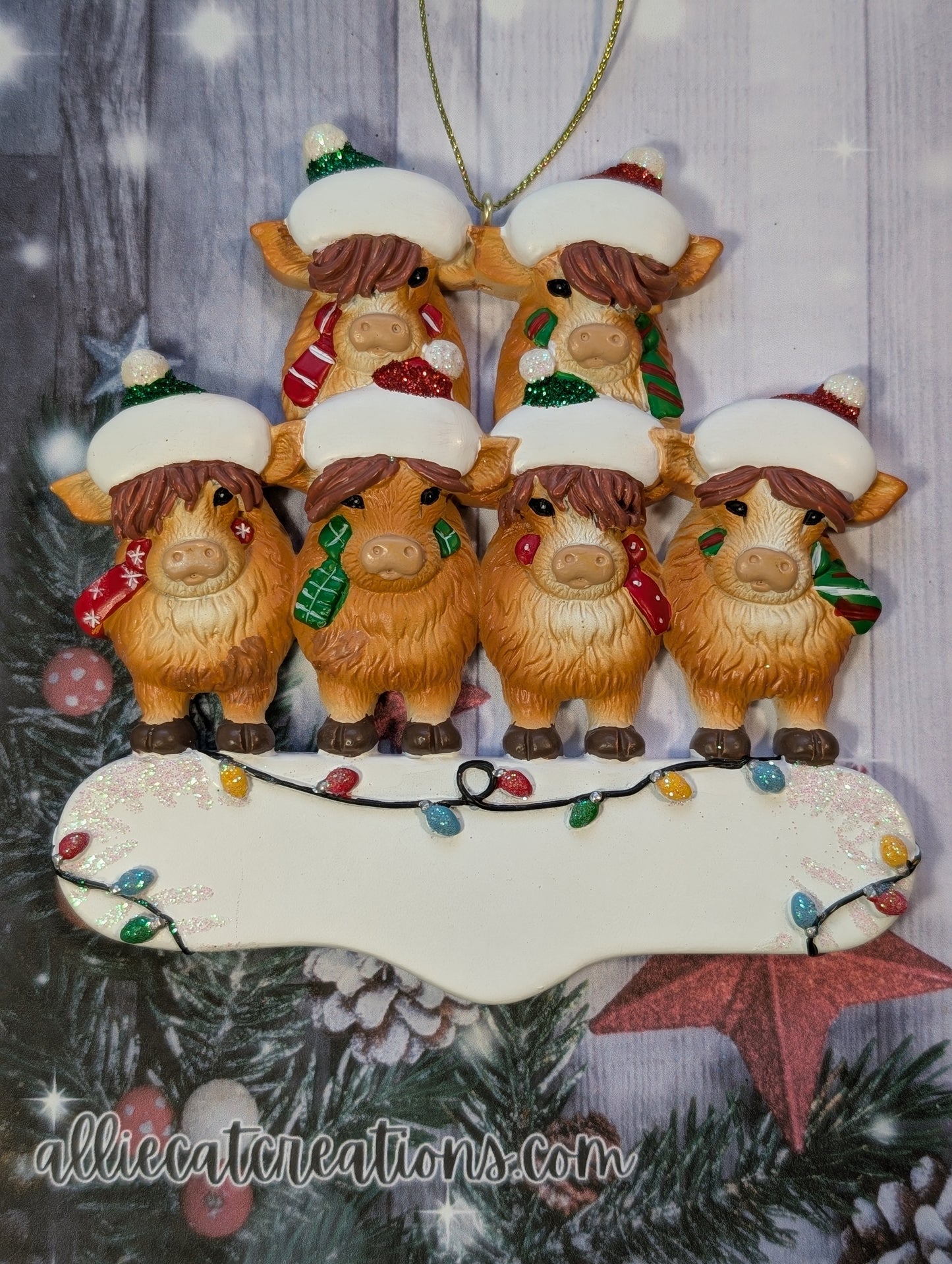 Highland Cow Family Ornament