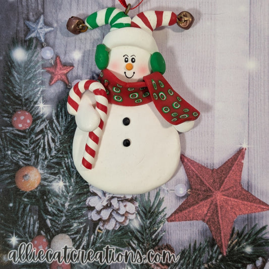 Snowman with silly hat Ornament