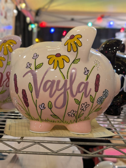 Whimsical Wildflowers Piggy