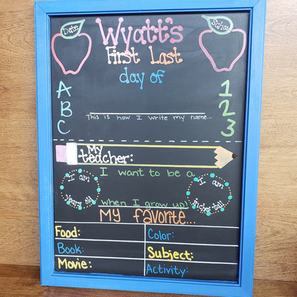 First/Last Day of School Chalkboard
