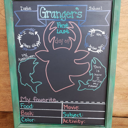 First/Last Day of School Chalkboard