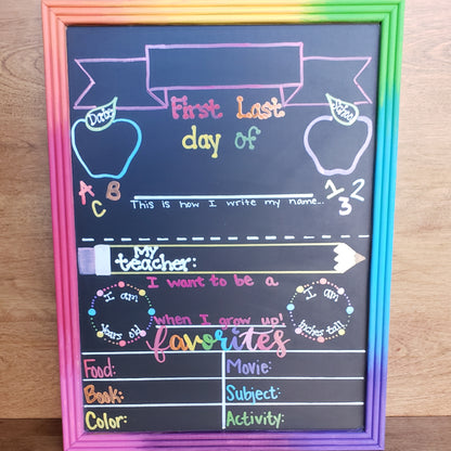First/Last Day of School Chalkboard