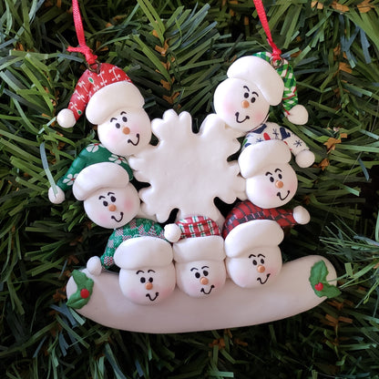 Snowman Heads Family Ornament
