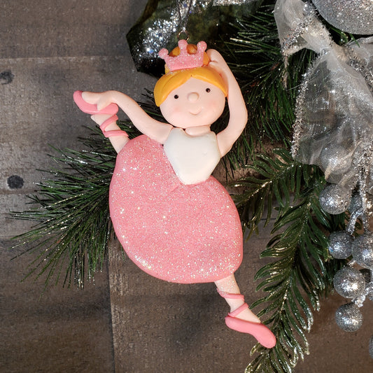 Pink Ballerina Personalized Ornament