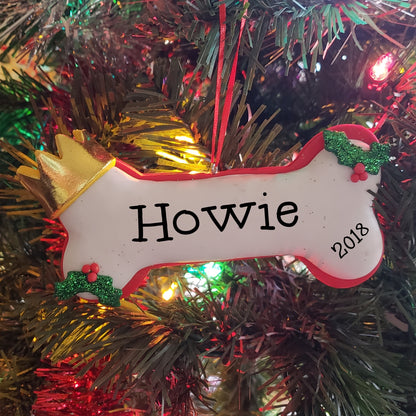 Dog Bone Personalized Ornament