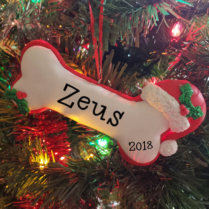 Dog Bone Personalized Ornament