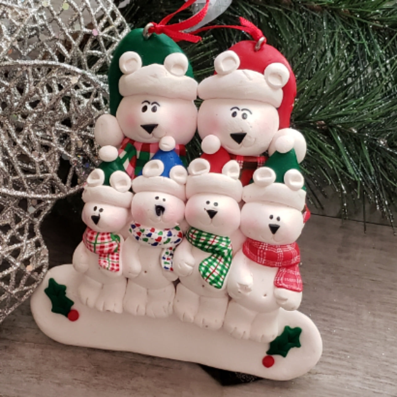 Polar Bear Family Ornament
