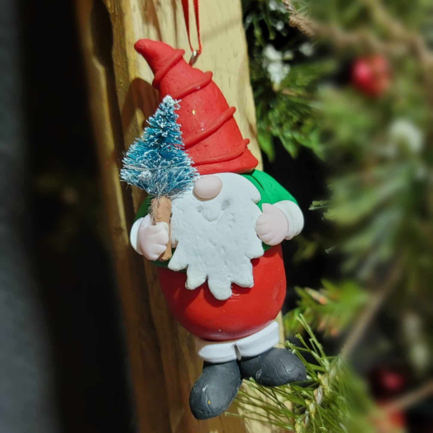 Gnome with tree Ornament