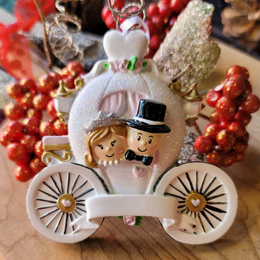 Couple in Carriage Ornament