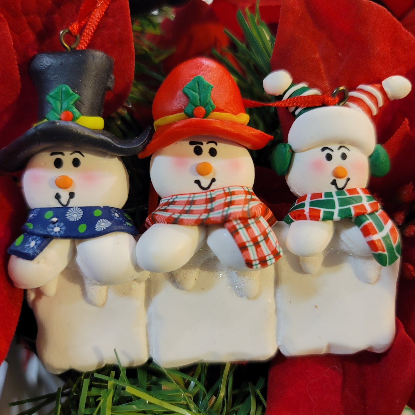 Snowman on Icecube Family Ornament