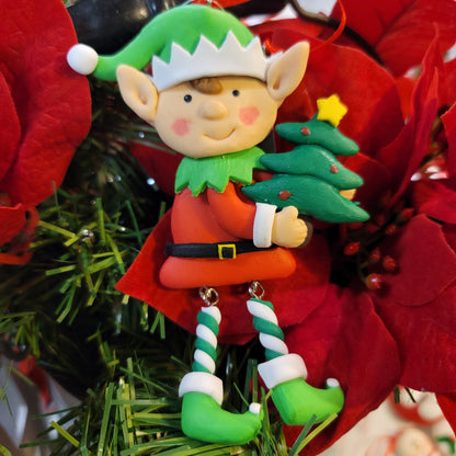 Elf with dangle legs Ornament